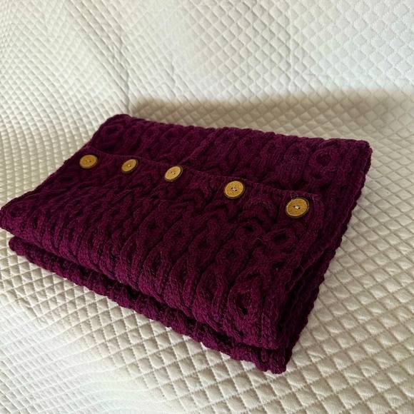 ♥️Irish Aran Sweater Market Merino Wool Snood Infinity Scarf - Picture 11 of 11